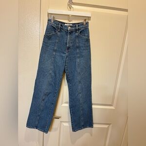 Lisa Says Gah Women’s Jeans Size 4 Denim Front Seam Straight Leg High Rise